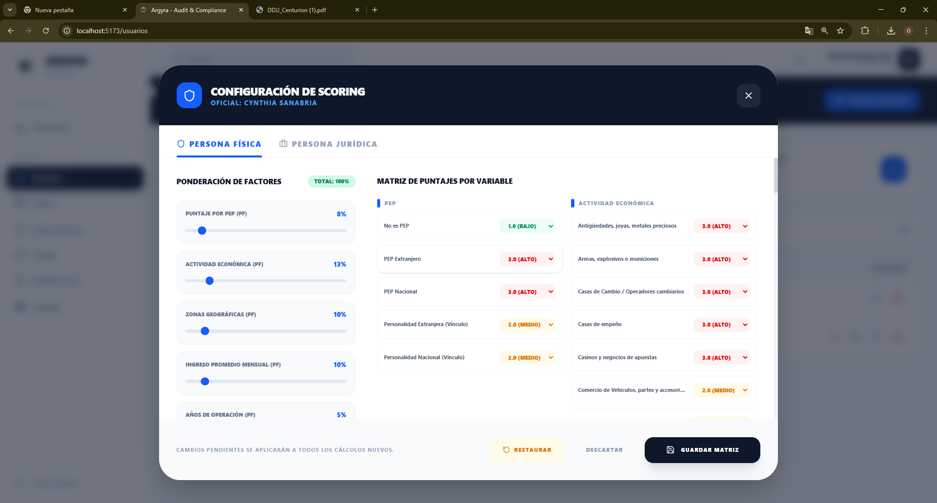 Matriz de Riesgo Editable